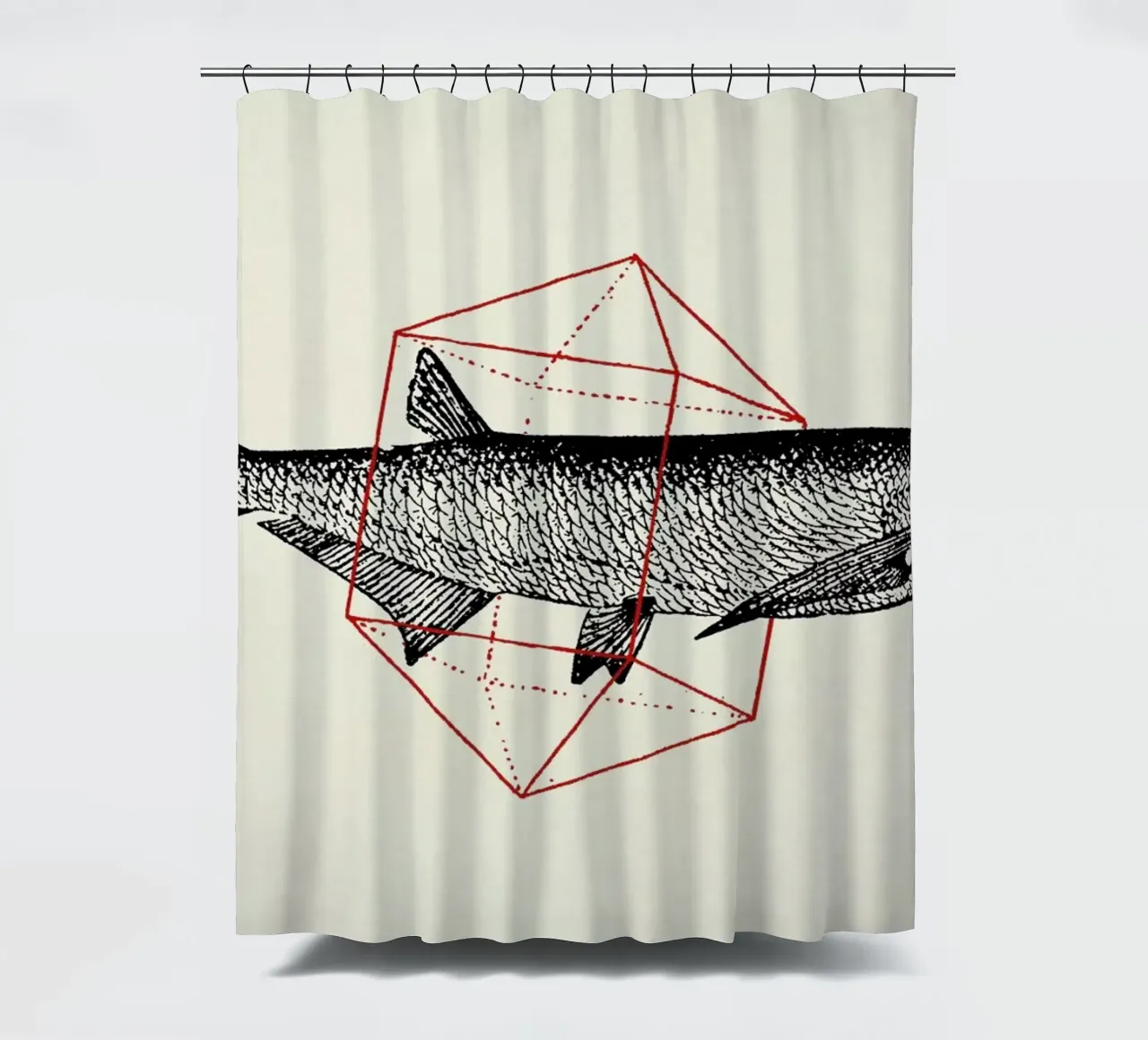 Fish in Geometrics II tenda da doccia da Florent Bodart