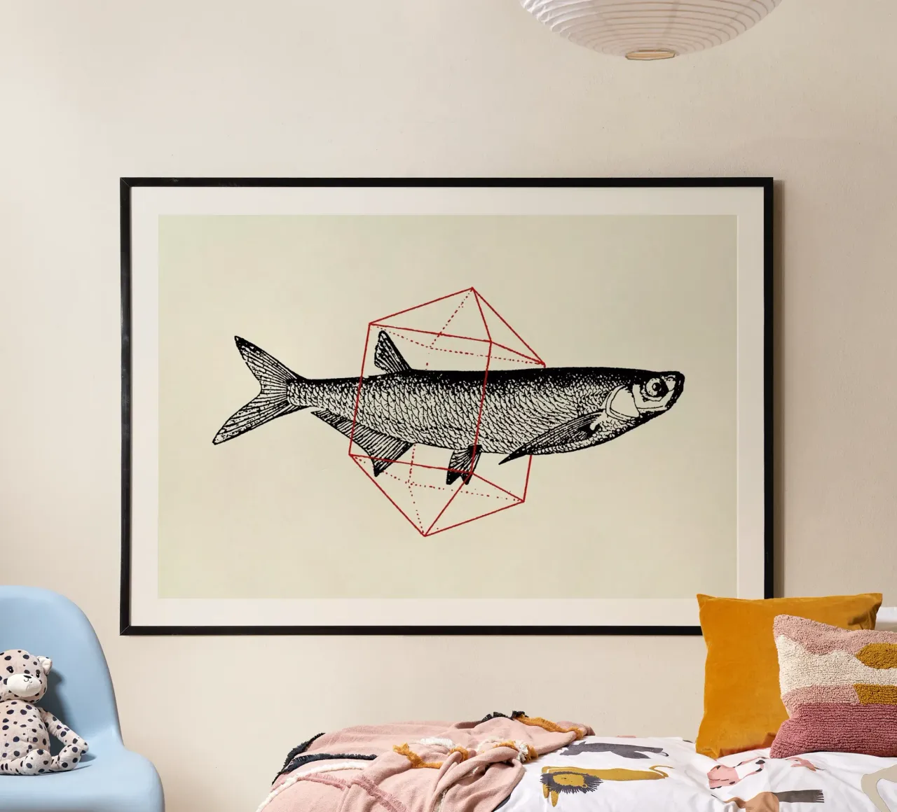 Fish in Geometrics II carta hahnemühle da Florent Bodart