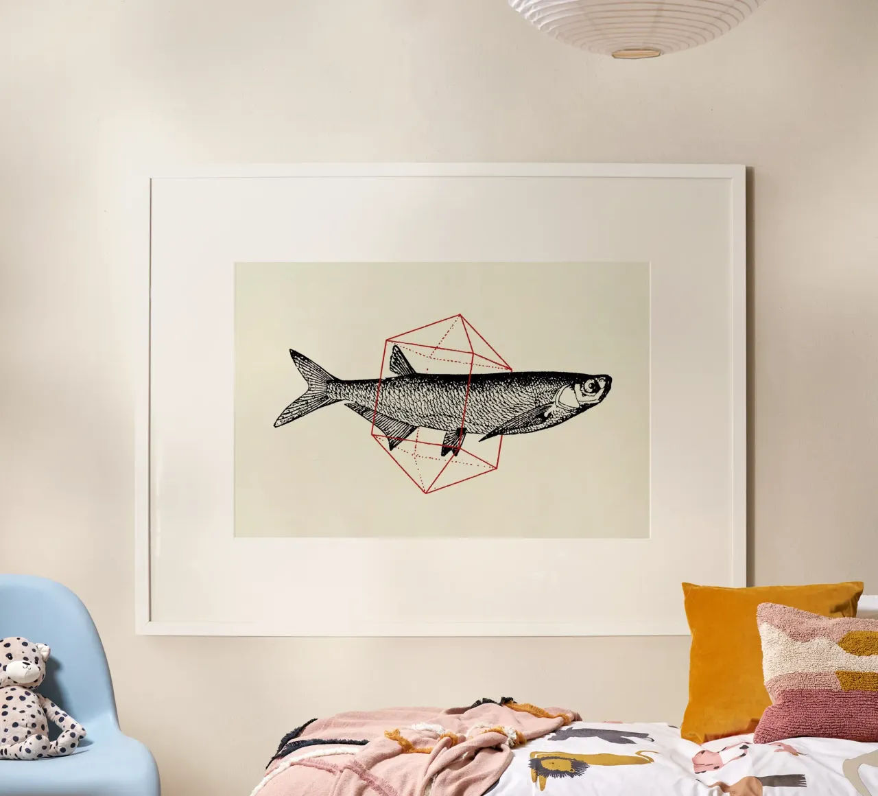 Fish in Geometrics II carta hahnemühle da Florent Bodart