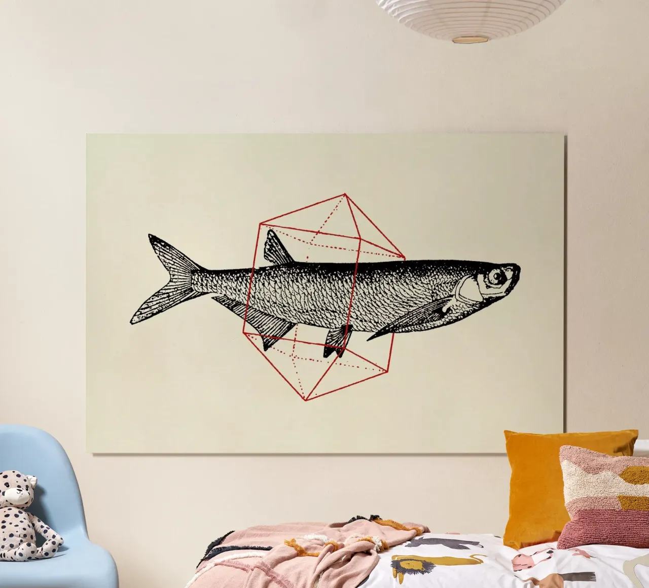 Fish in Geometrics II carta hahnemühle da Florent Bodart