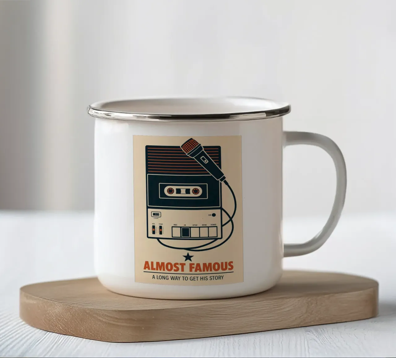 Alfred Hitchcock Print tazza in smalto da MoviesArt