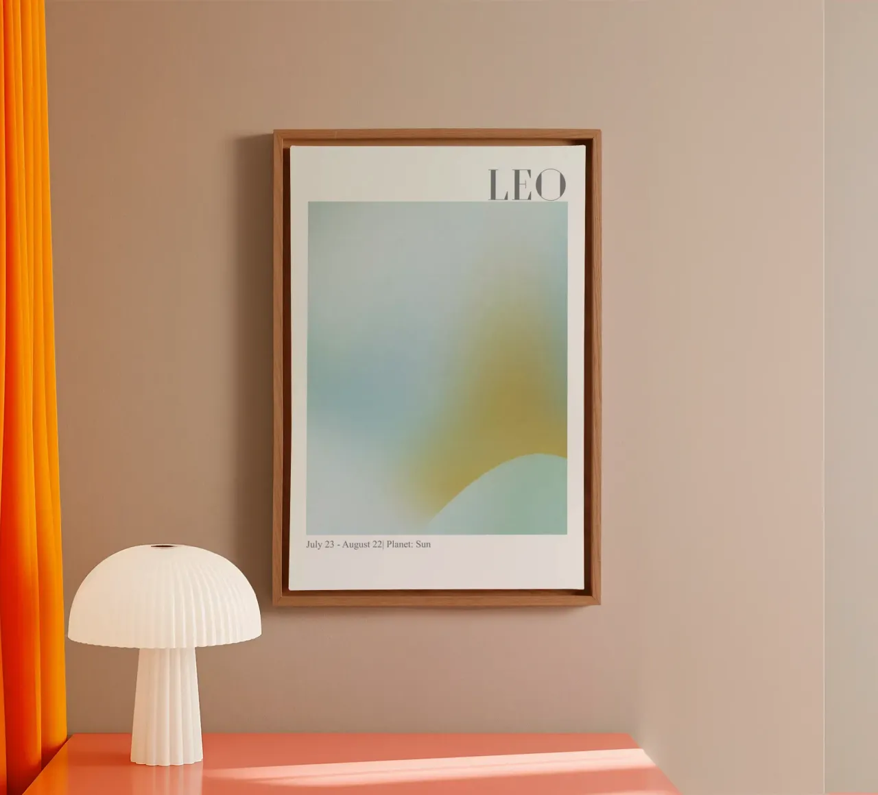Leo Abstract Aura tela con Cornice a cassetta da cafelab