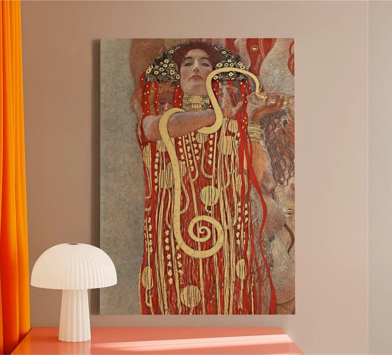 Gustav Klimt - Hygieia (1907) Leinwand von Super Art