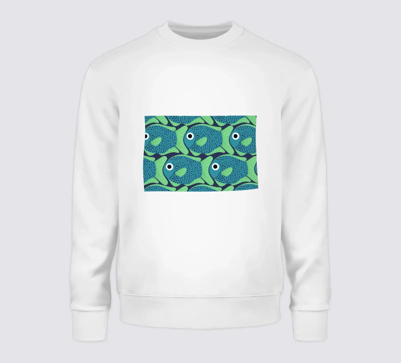 Blue Fish Pattern felpa da Laura Graves