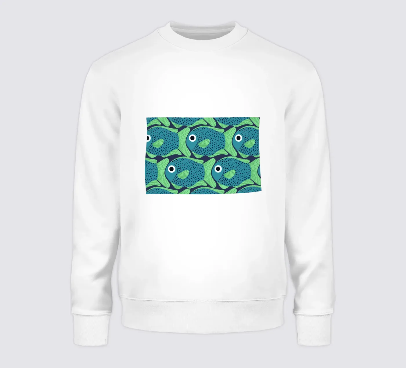 Blue Fish Pattern felpa da Laura Graves
