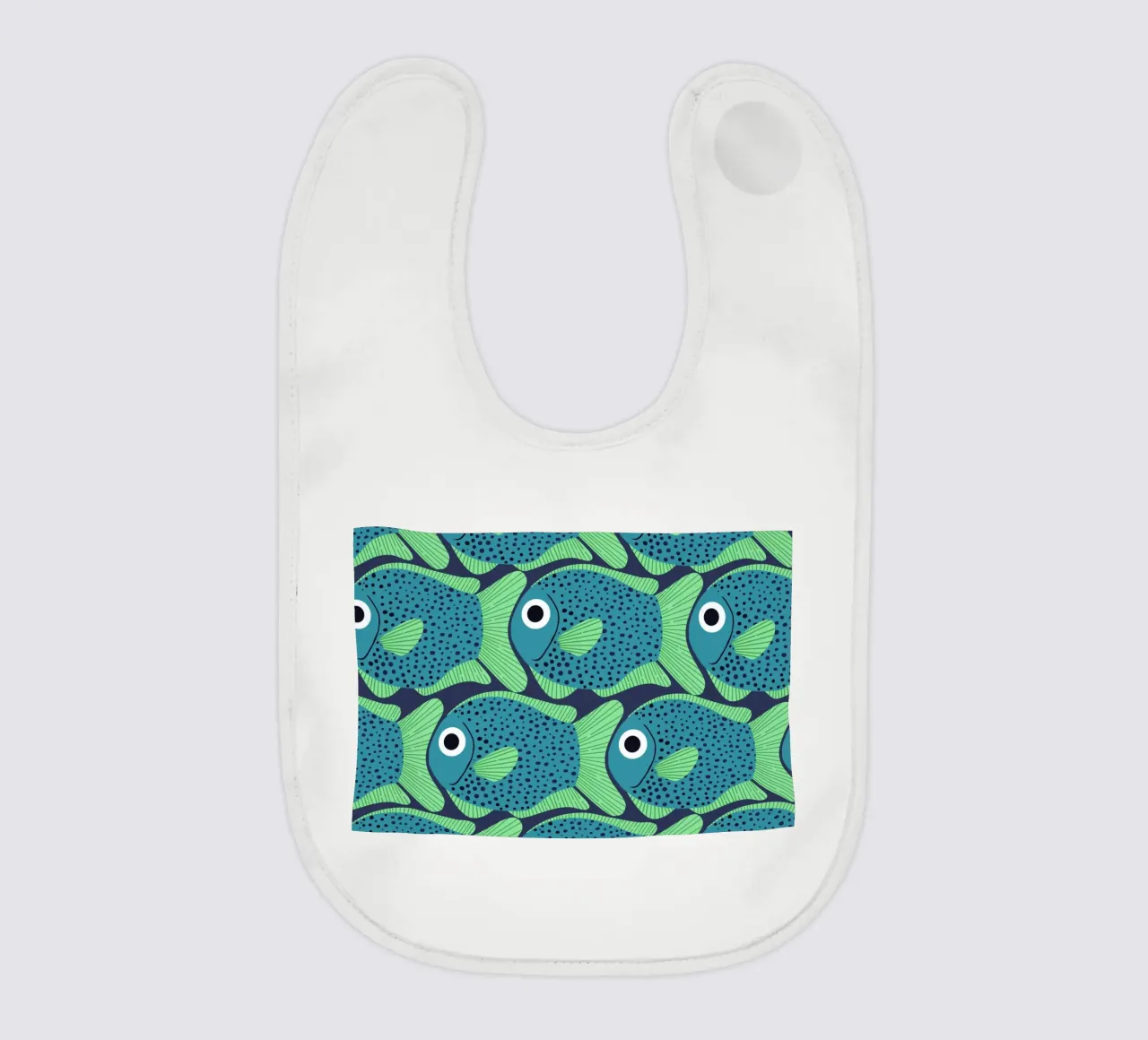 Blue Fish Pattern bavaglino da Laura Graves