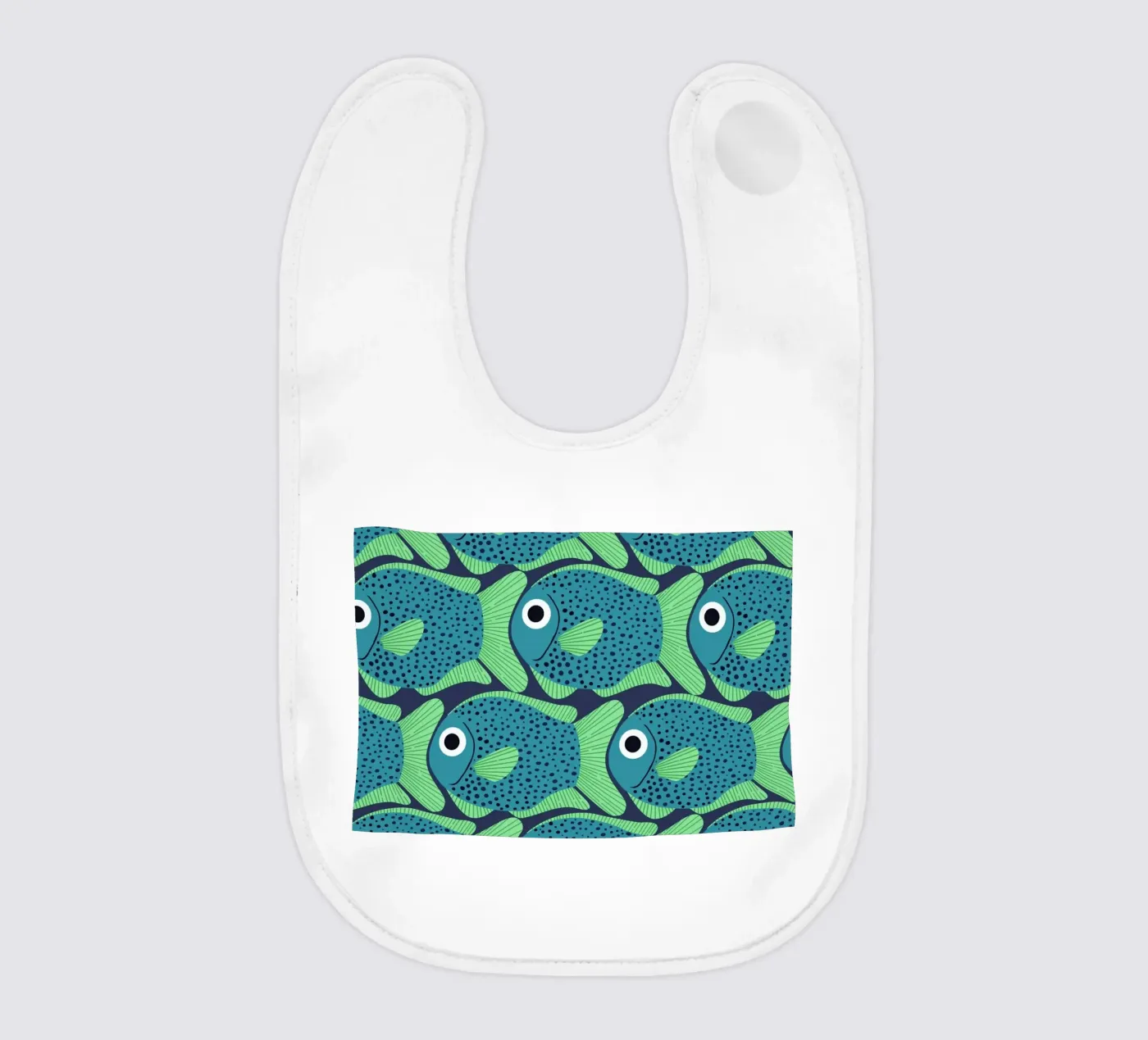 Blue Fish Pattern bavaglino da Laura Graves