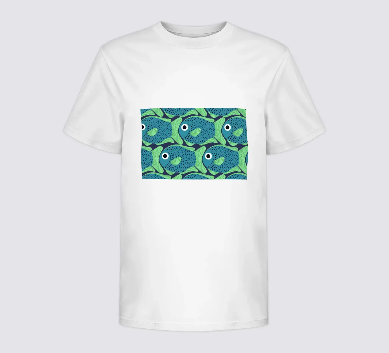Blue Fish Pattern t-shirt bambini da Laura Graves