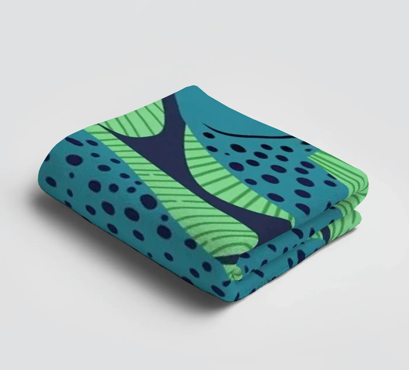Blue Fish Pattern badhanddoek van Laura Graves