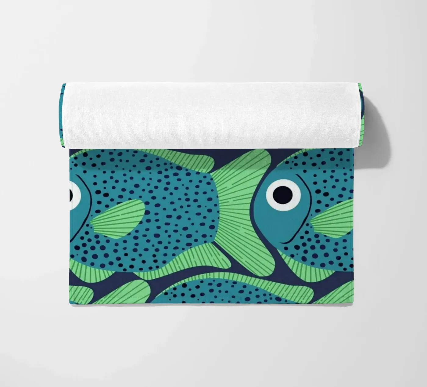 Blue Fish Pattern telo mare da Laura Graves