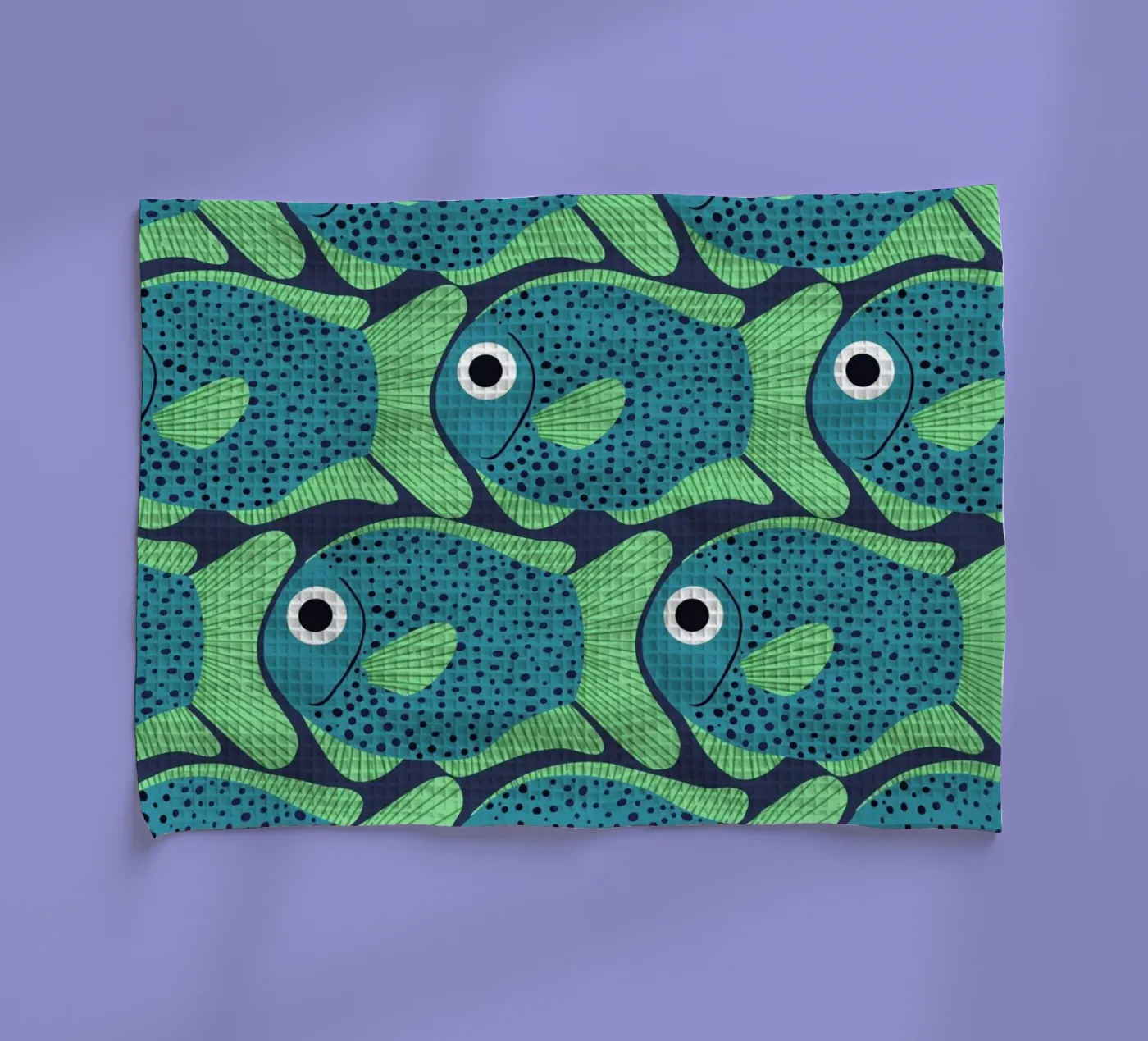 Blue Fish Pattern torchon de Laura Graves
