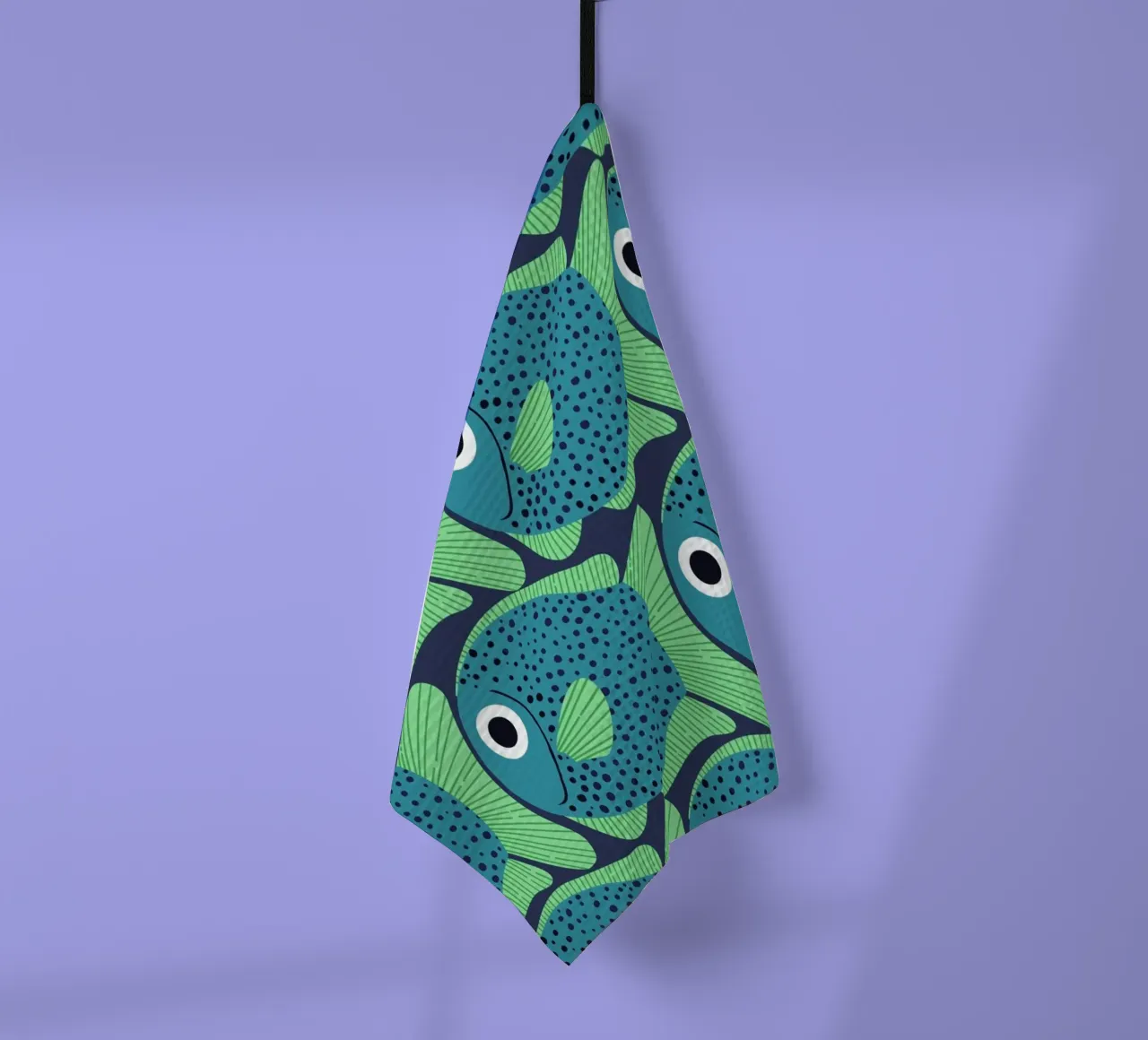 Blue Fish Pattern torchon de Laura Graves