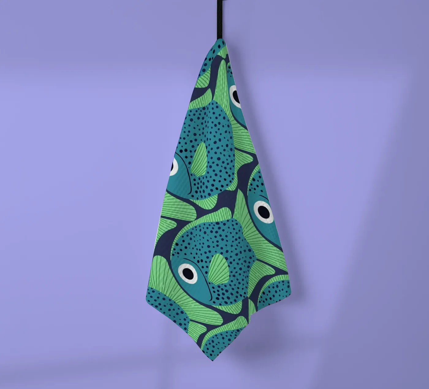 Blue Fish Pattern torchon de Laura Graves