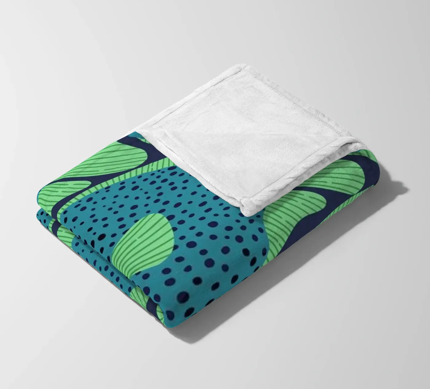 Blue Fish Pattern fleecedeken van Laura Graves