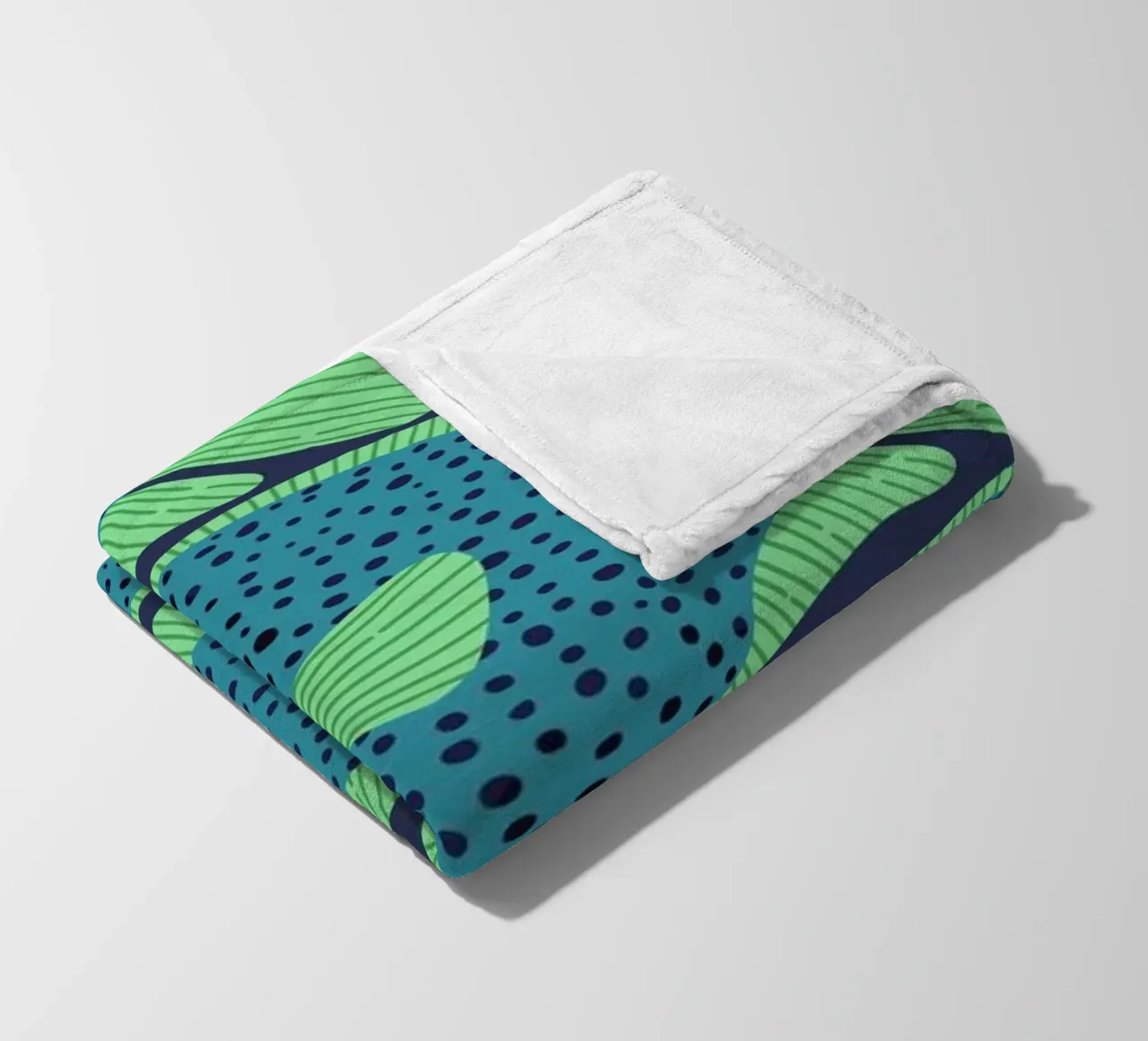 Blue Fish Pattern Fleecedecke von Laura Graves