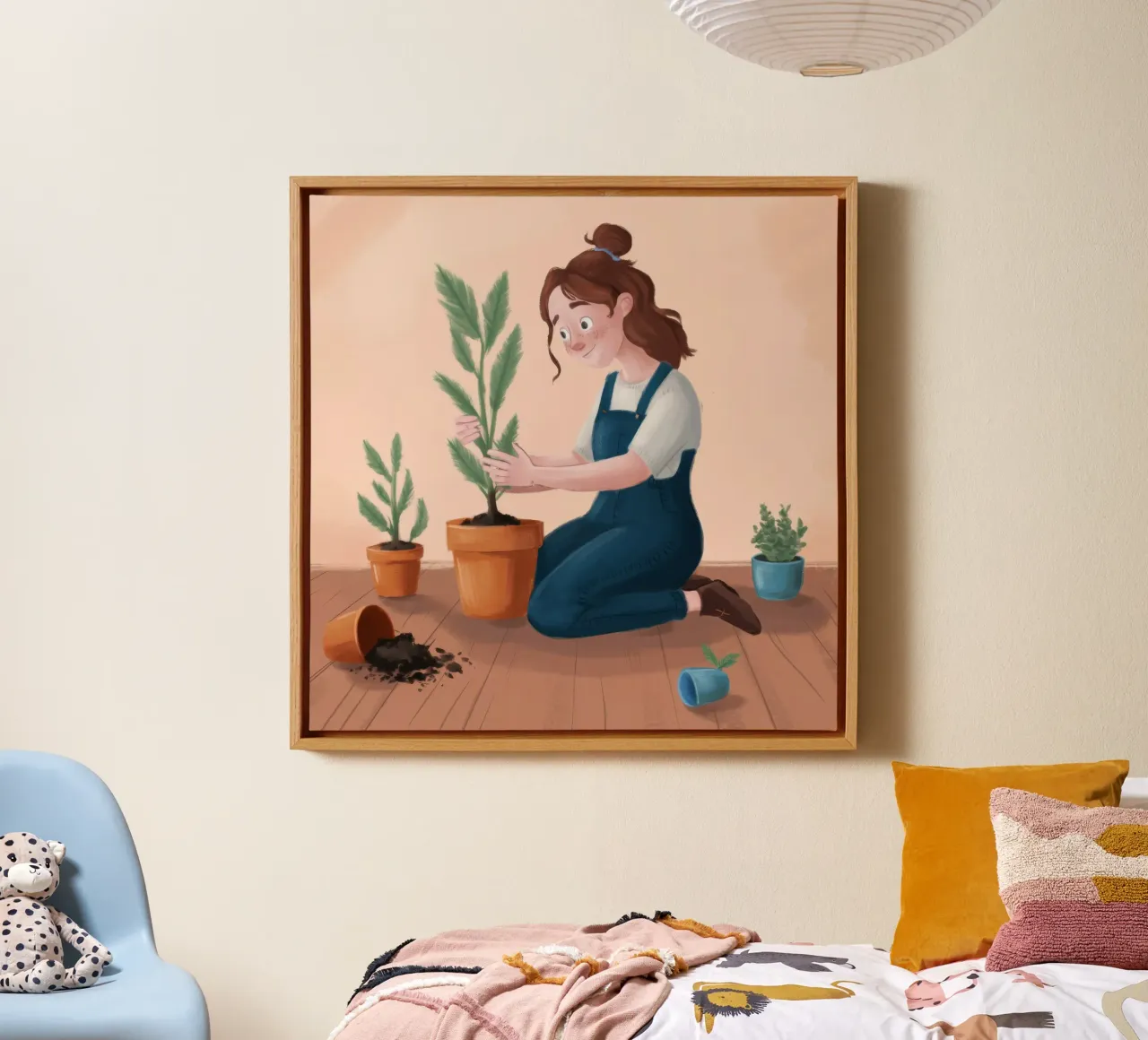 Planter un moment de douceur toile avec Caisse américaine de Arcane Shade
