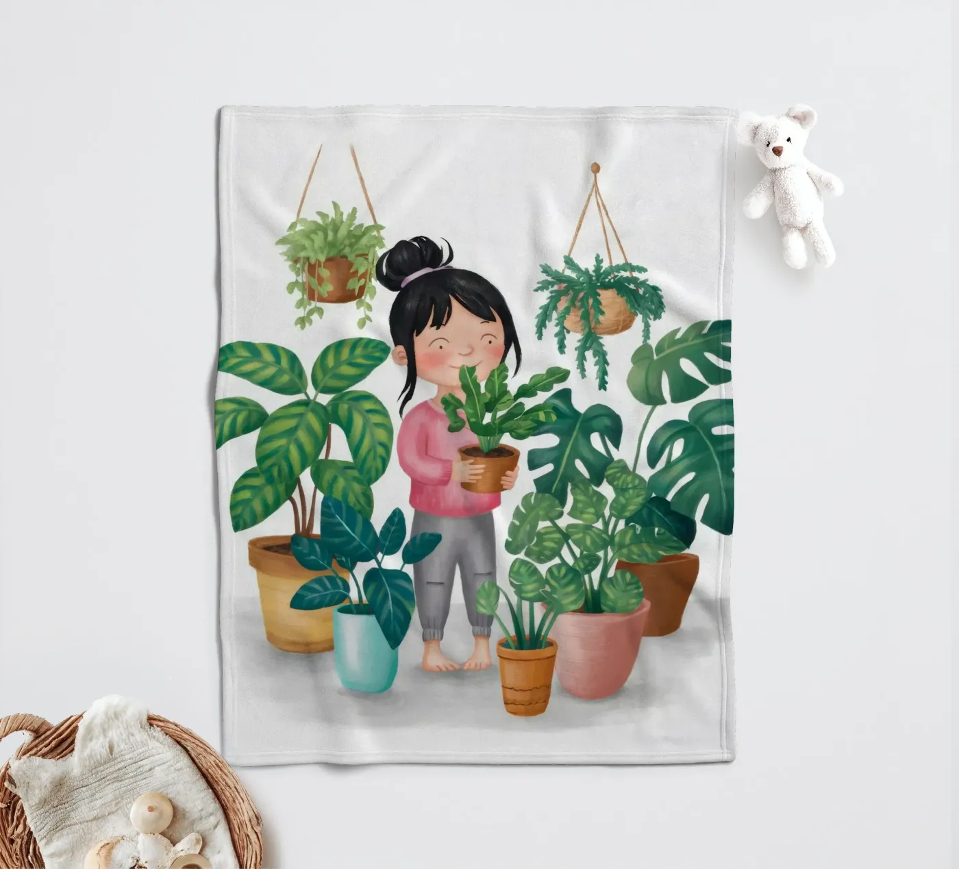 Tiny Green World fleece blanket by Arcane Shade