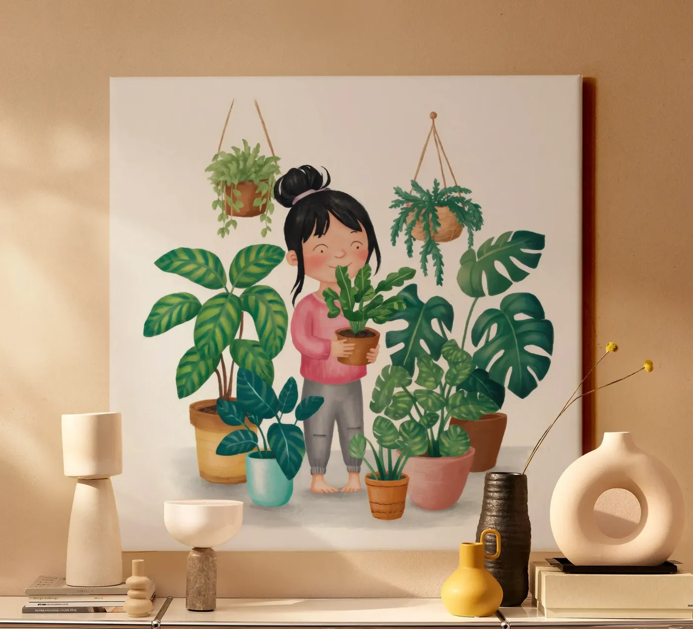 Tiny Green World canvas by Arcane Shade