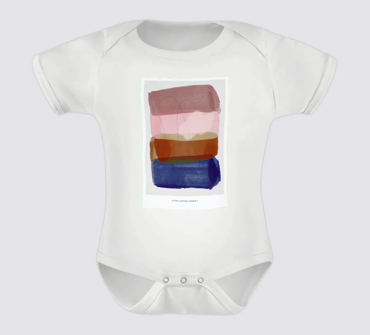 Overlapping Forms I body neonato maniche corte da Pure