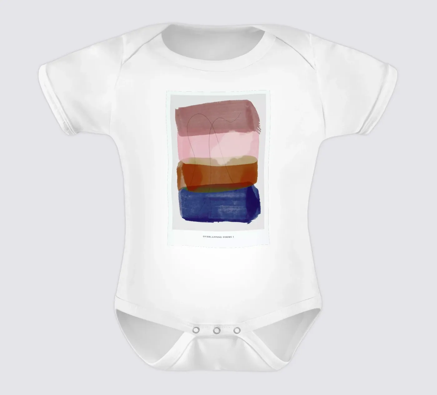 Overlapping Forms I body neonato maniche corte da Pure
