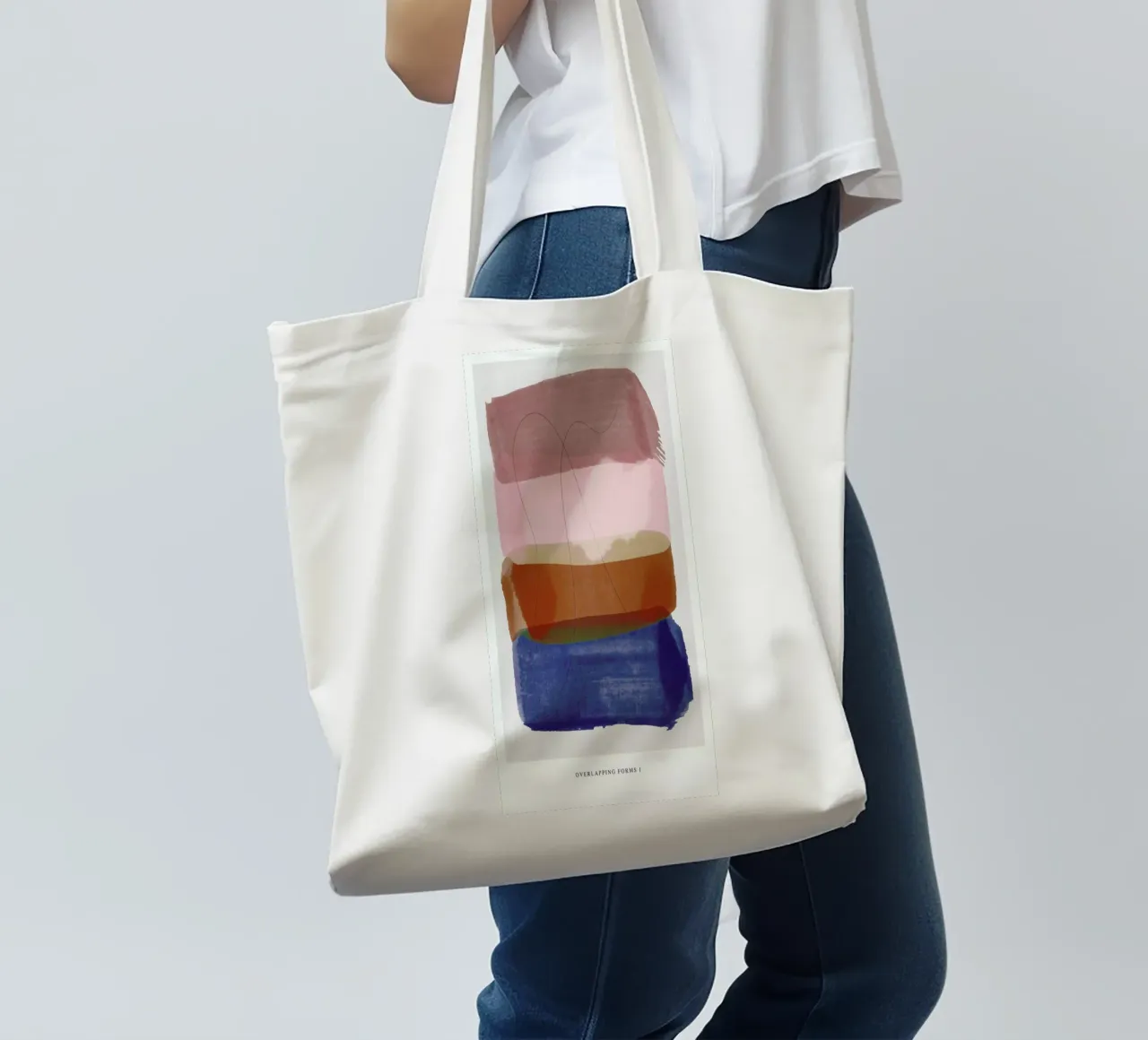 Overlapping Forms I borsa in juta da Pure