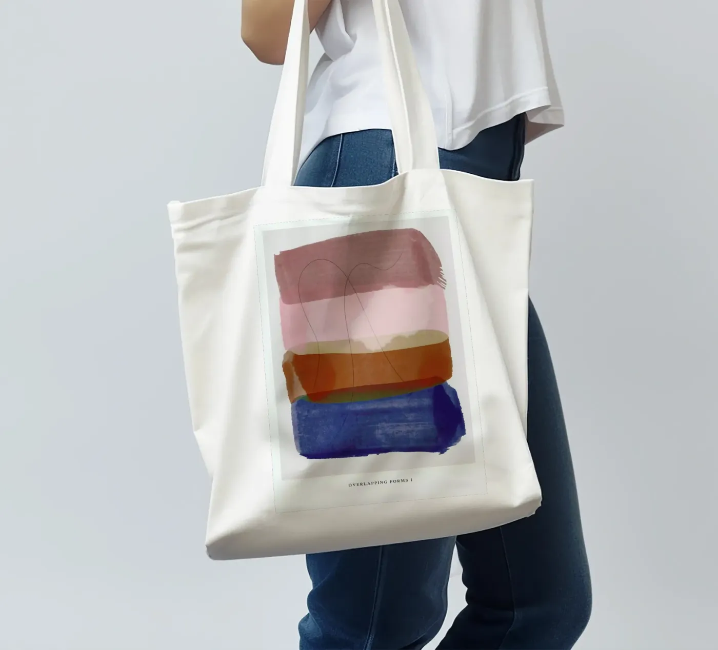 Overlapping Forms I borsa in juta da Pure