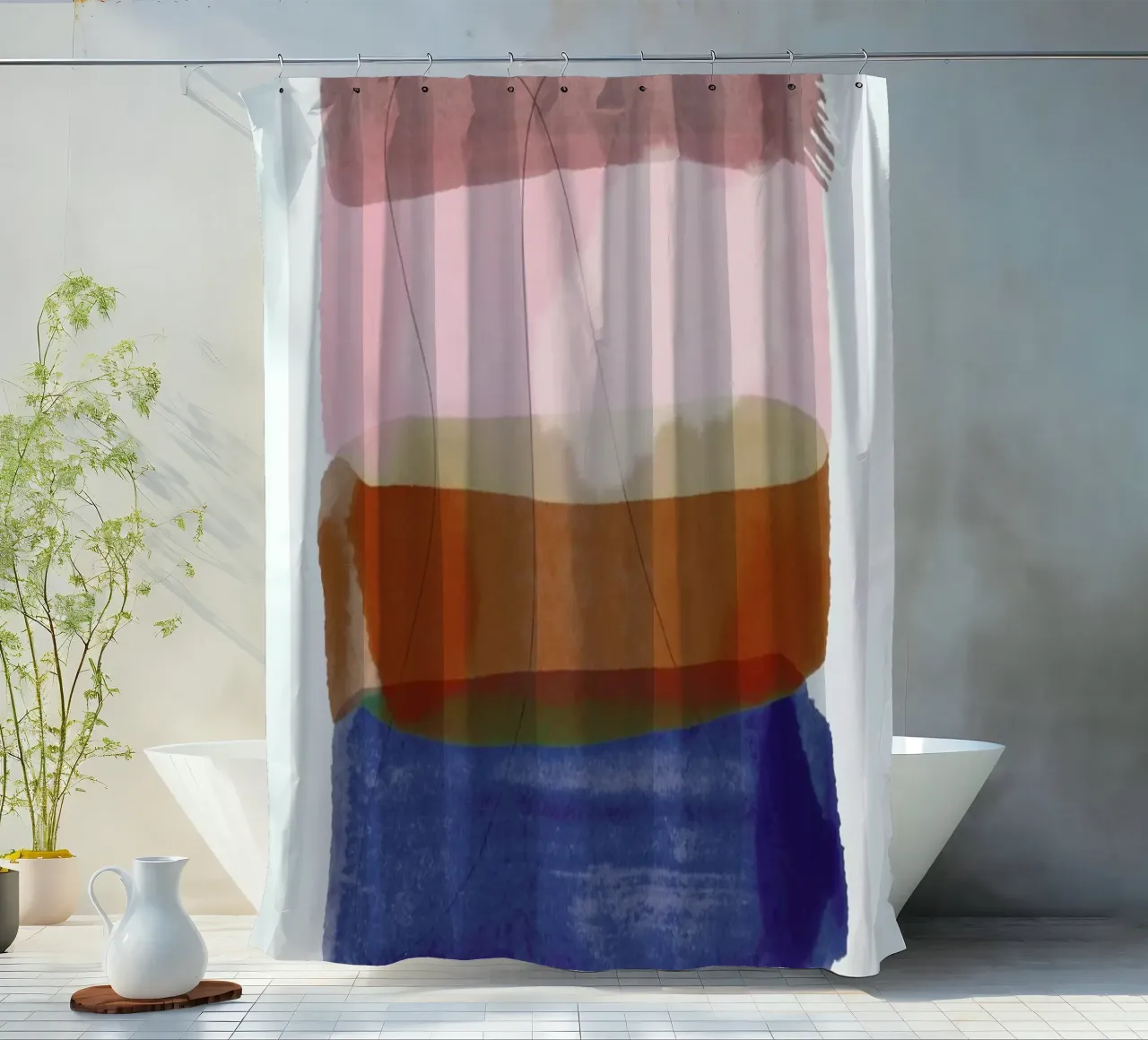 Overlapping Forms I tenda da doccia da Pure