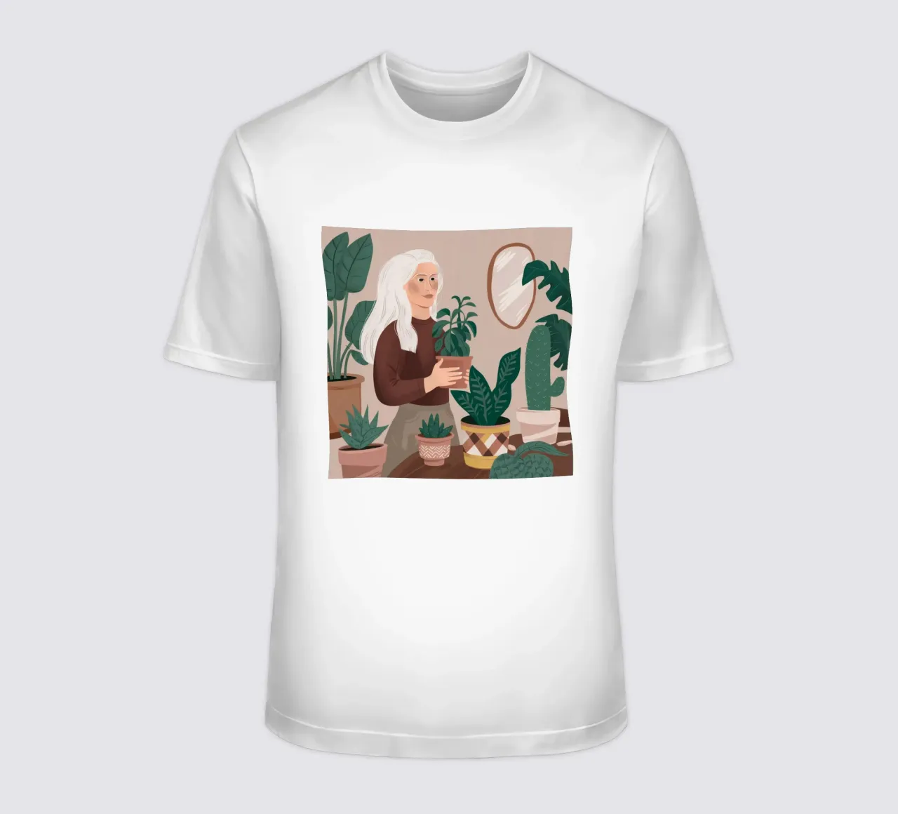 Silver Serenity Plant t-shirt by Arcane Shade