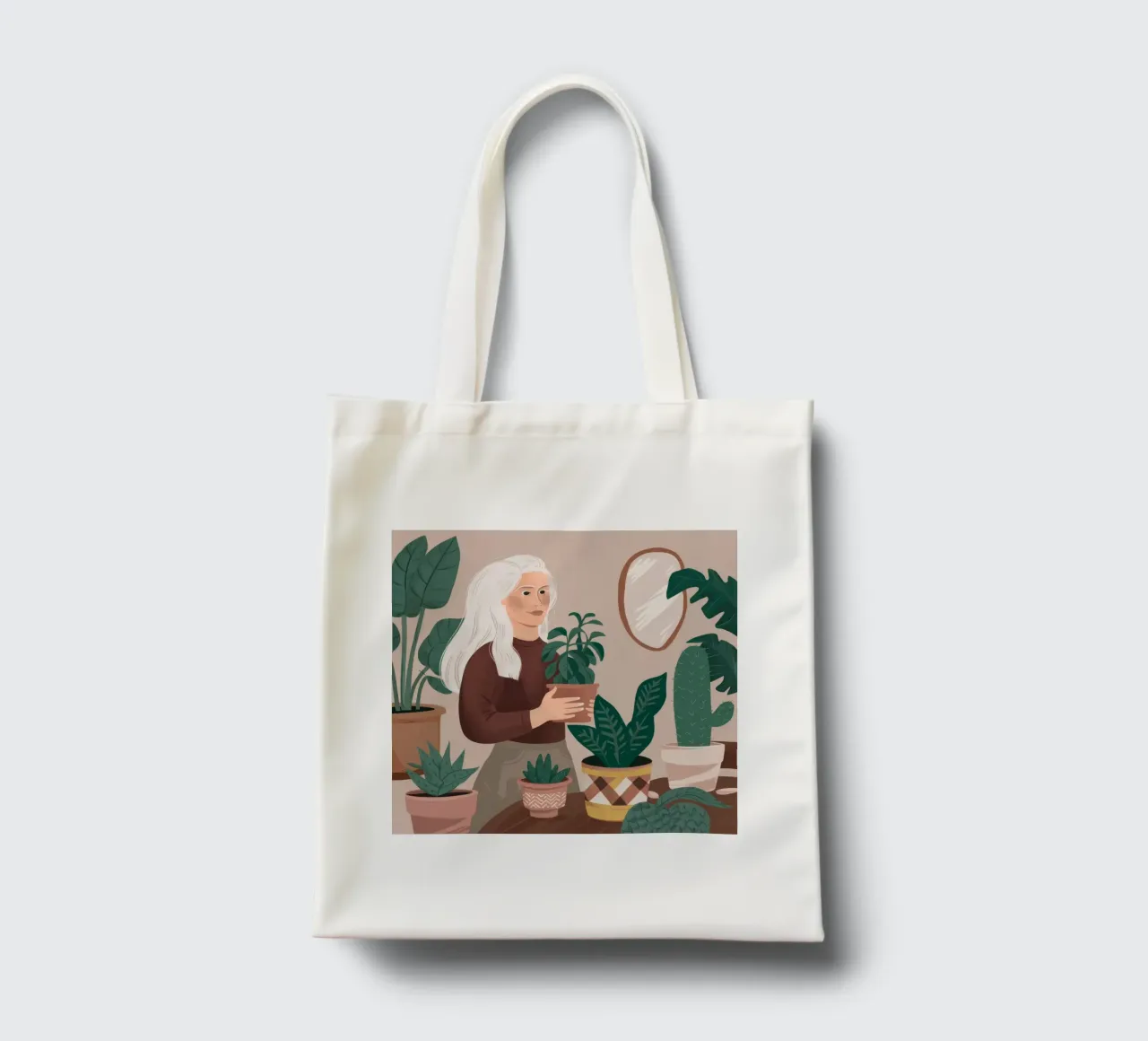 Pianta Serenity d'argento borsa in juta da Arcane Shade