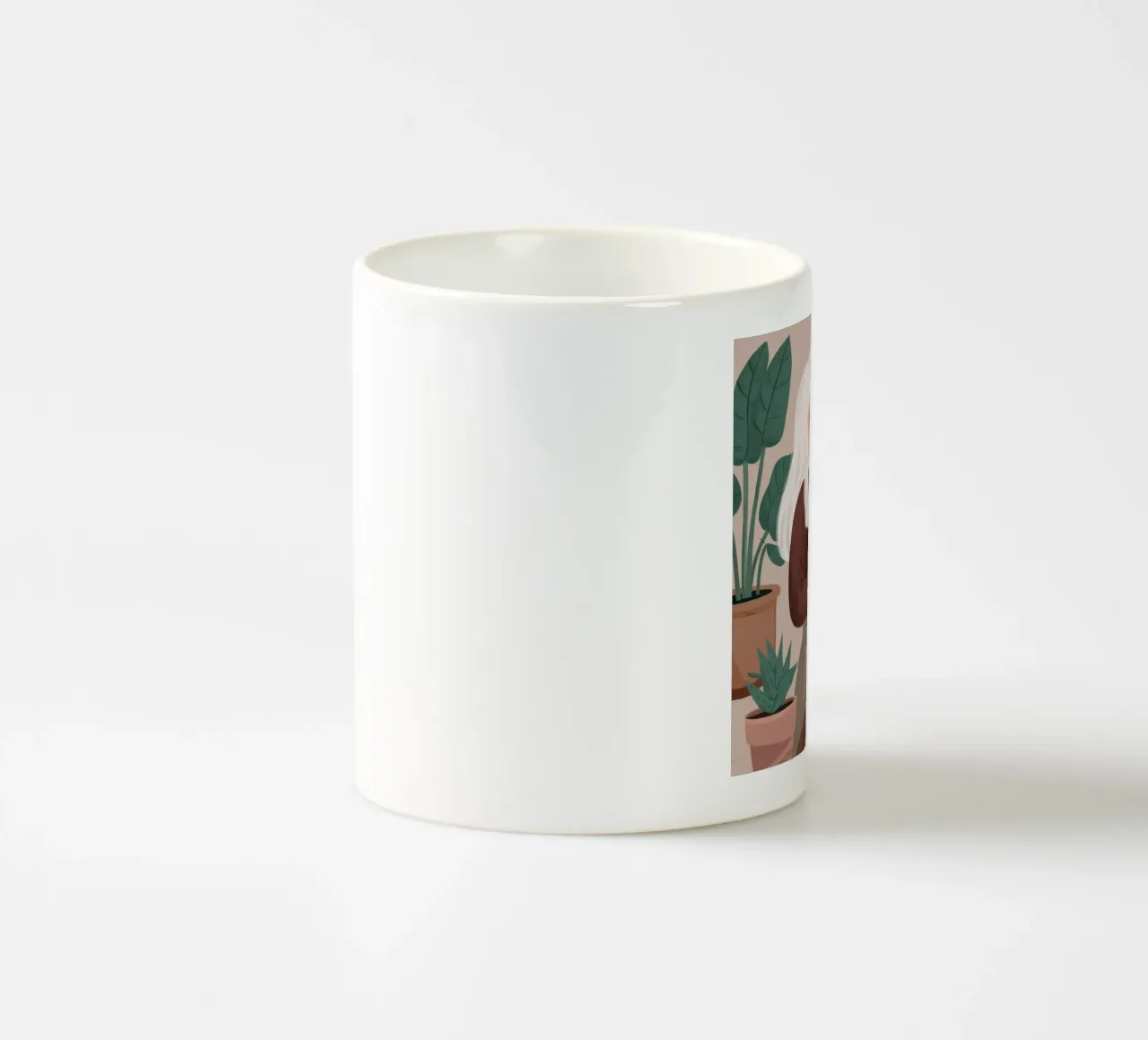 Pianta Serenity d'argento tazza in ceramica da Arcane Shade