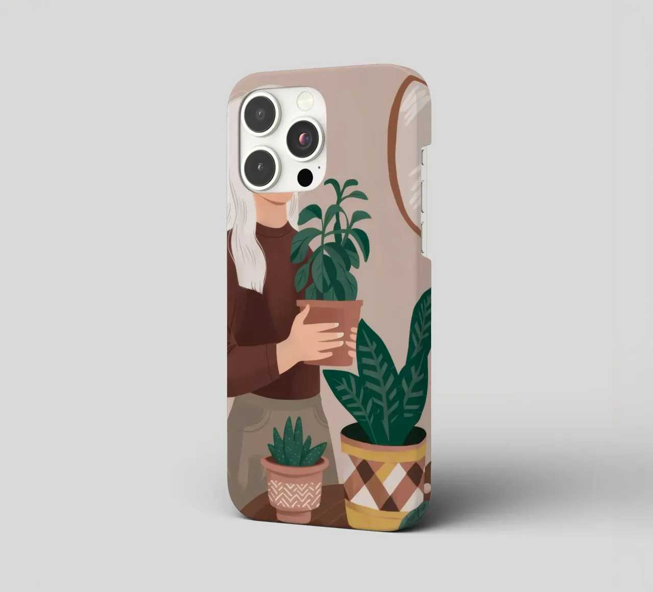 Pianta Serenity d'argento cover iphone da Arcane Shade