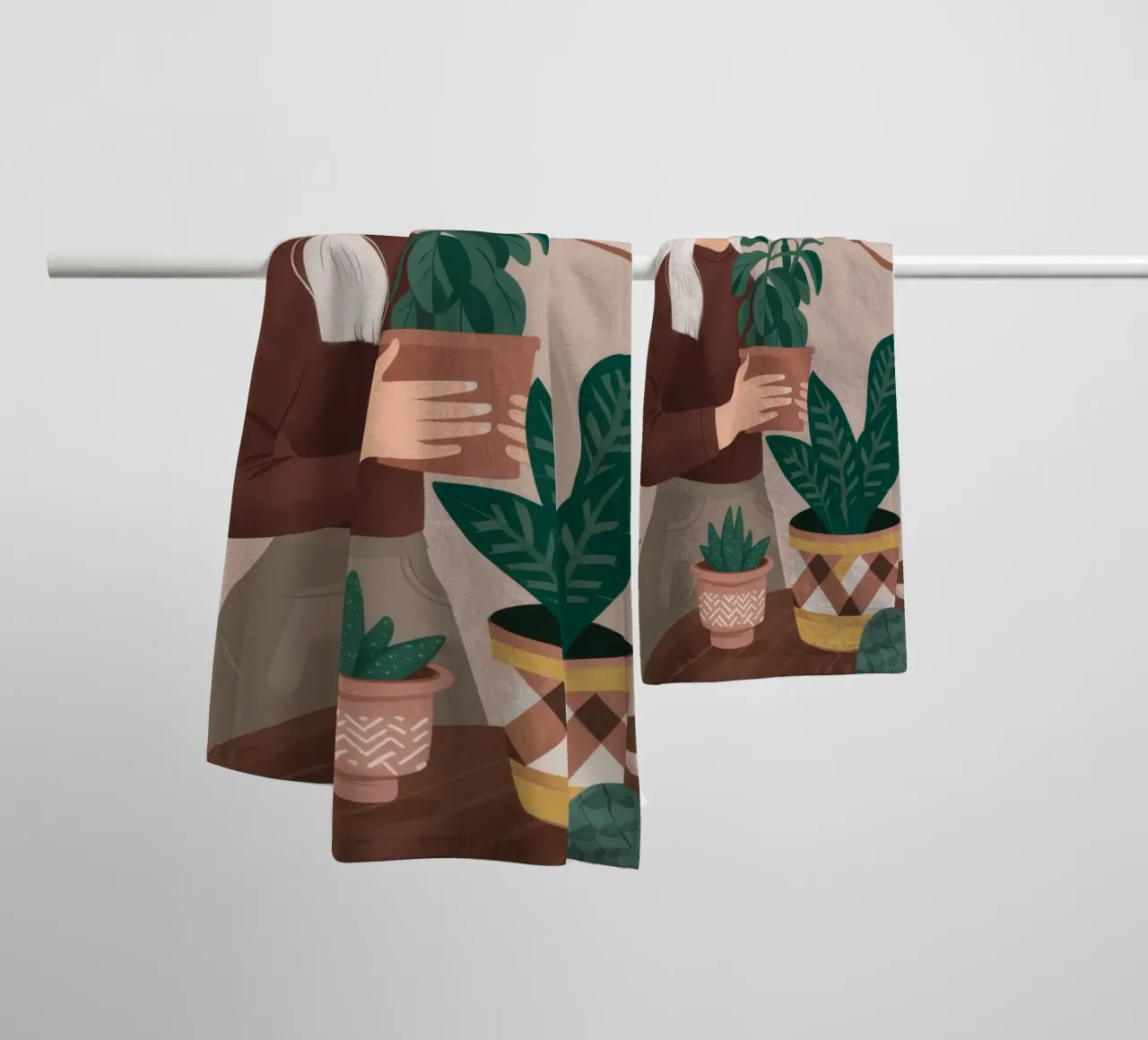 Pianta Serenity d'argento asciugamano da bagno da Arcane Shade
