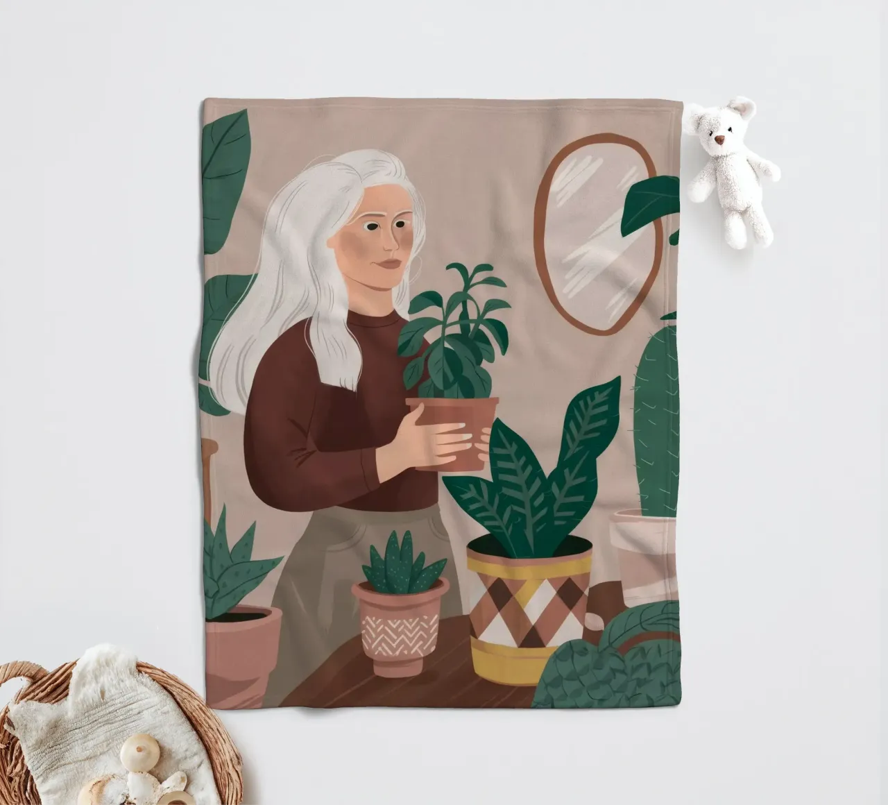 Pianta Serenity d'argento coperta in pile da Arcane Shade