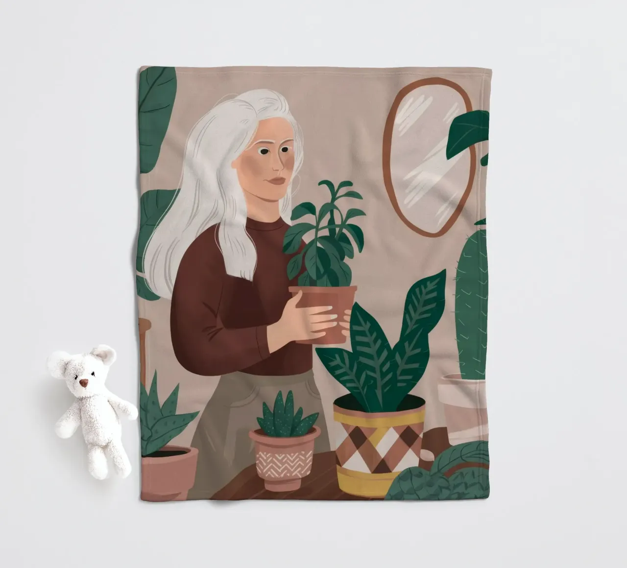 Pianta Serenity d'argento coperta in pile da Arcane Shade