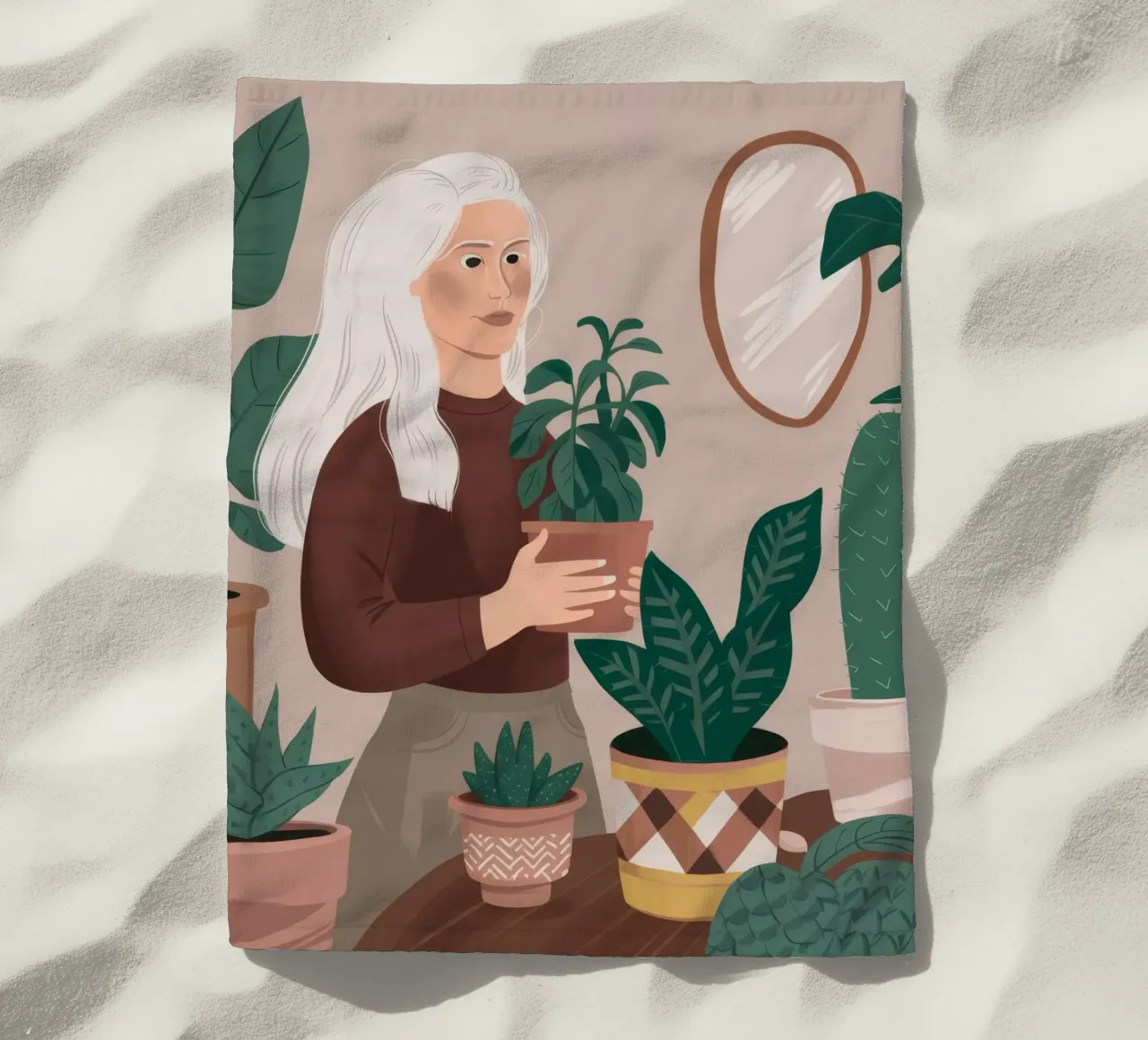 Pianta Serenity d'argento telo mare da Arcane Shade