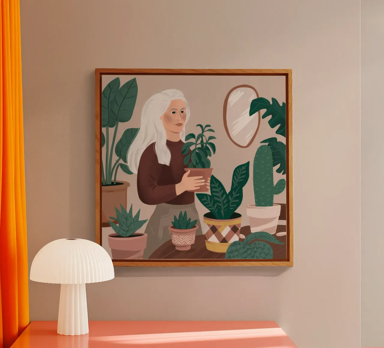 Pianta Serenity d'argento plexiglass da Arcane Shade