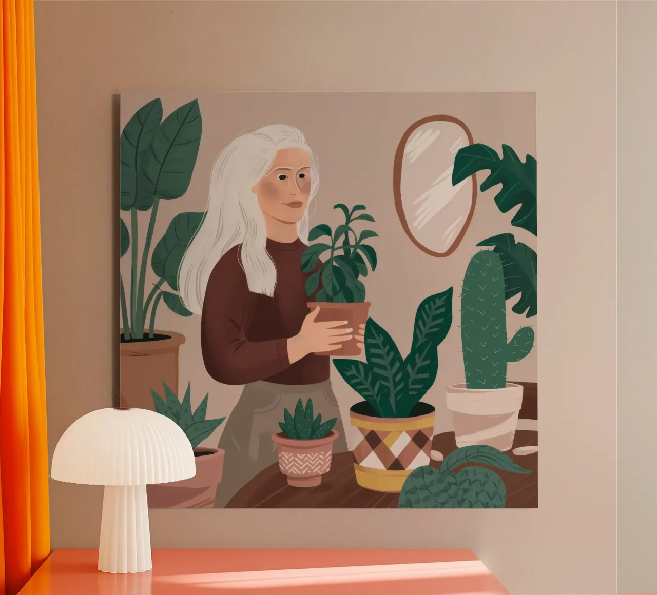 Pianta Serenity d'argento alluminio dibond da Arcane Shade