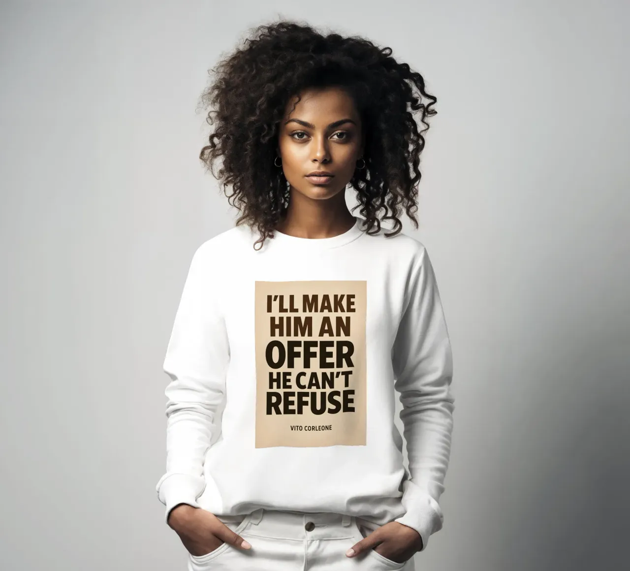 An Offer He Can’t Refuse Print sweatshirt van MoviesArt