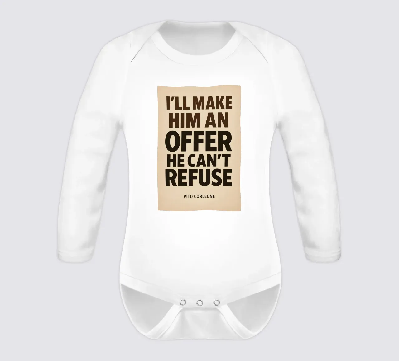 An Offer He Can’t Refuse Print body neonato maniche lunghe da MoviesArt