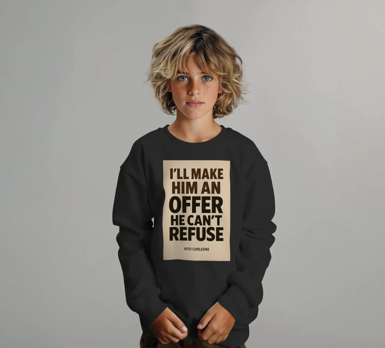 An Offer He Can’t Refuse Print felpa bambino da MoviesArt