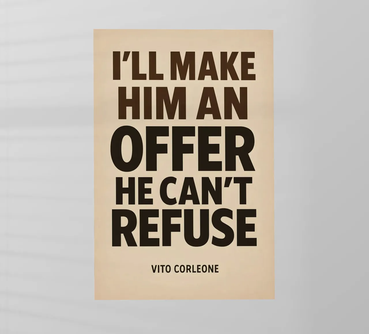 An Offer He Can’t Refuse Print pellicola backlit da MoviesArt