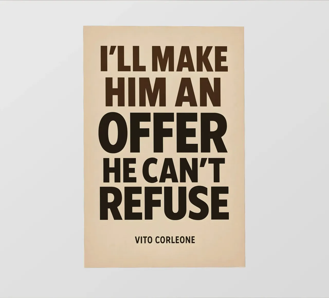 An Offer He Can’t Refuse Print pellicola backlit da MoviesArt