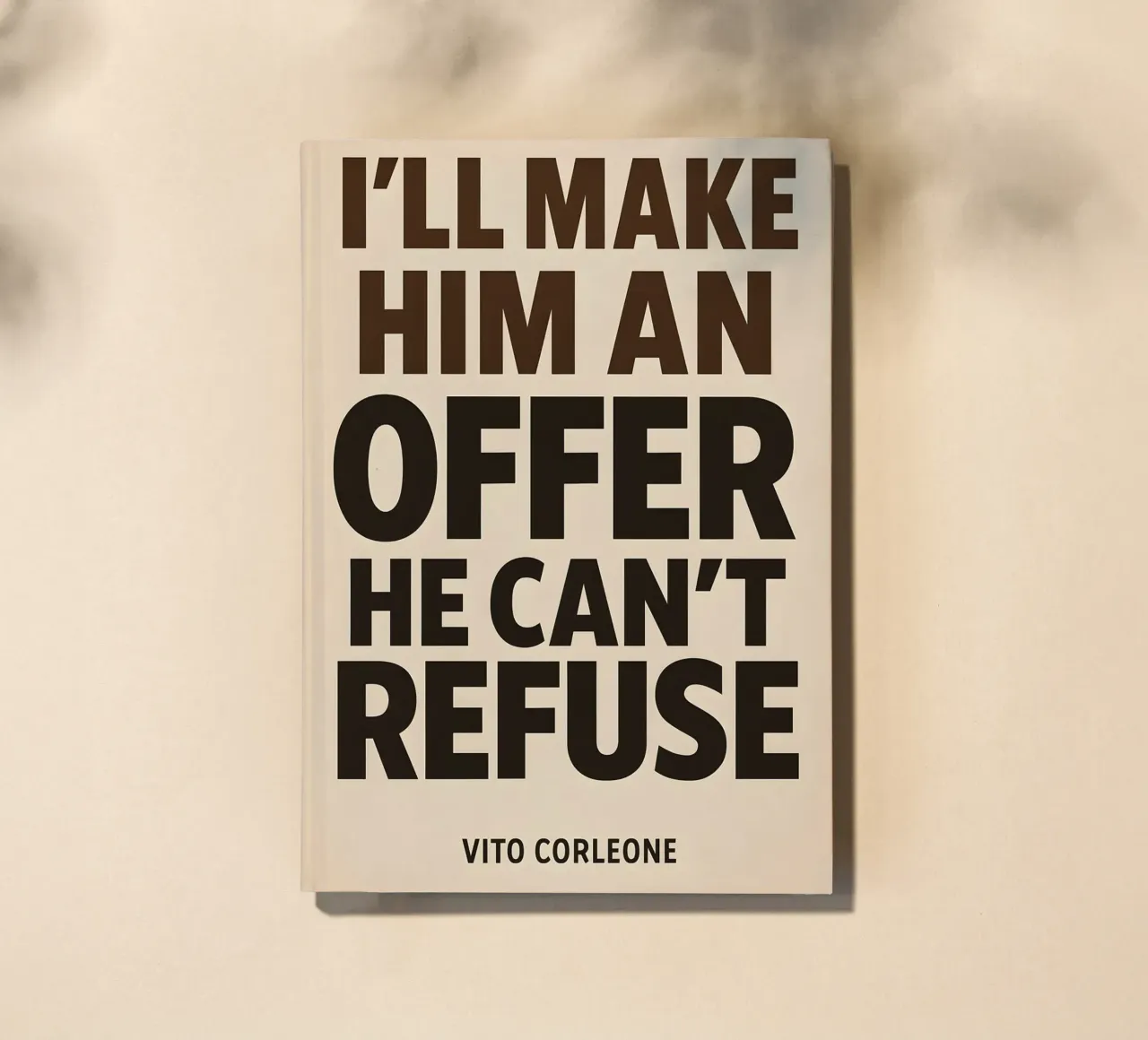 An Offer He Can’t Refuse Print notebook by MoviesArt