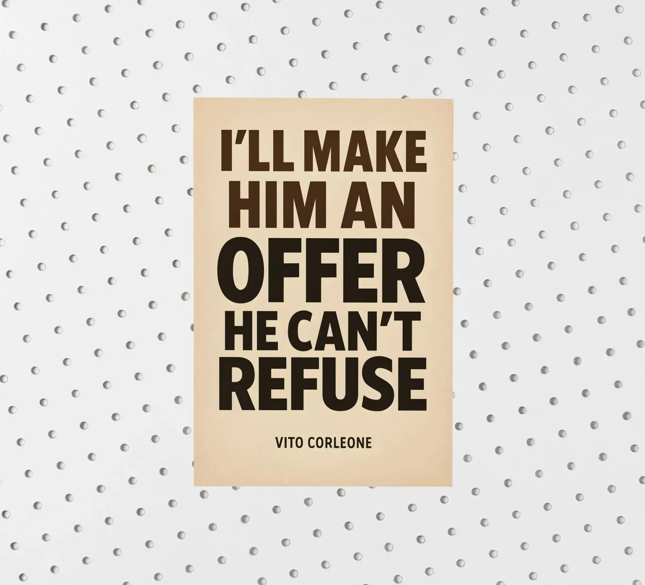 An Offer He Can’t Refuse Print adesivo da MoviesArt