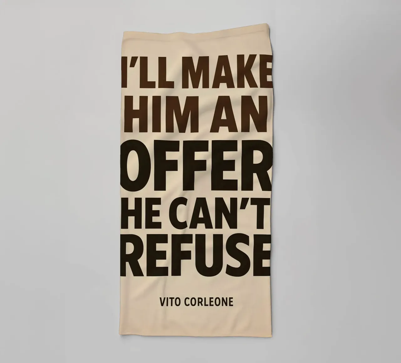 An Offer He Can’t Refuse Print towel by MoviesArt