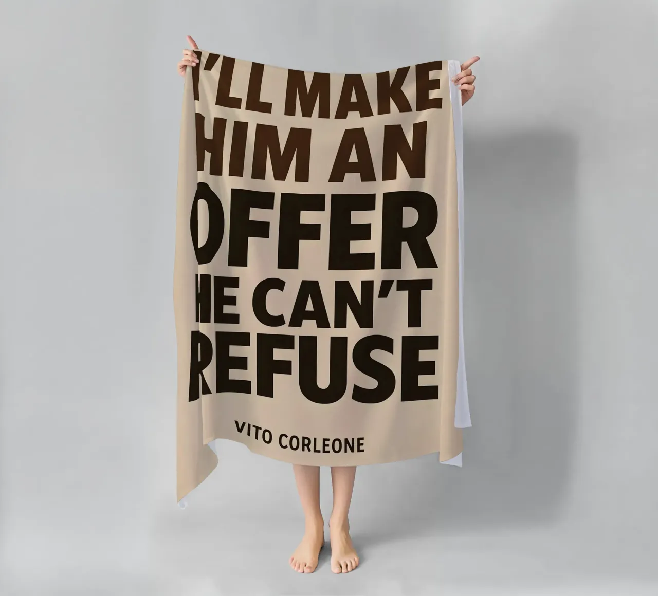 An Offer He Can’t Refuse Print strandhanddoek van MoviesArt