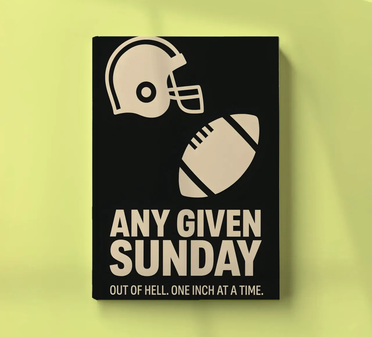 Any Given Sunday Print notebook by MoviesArt