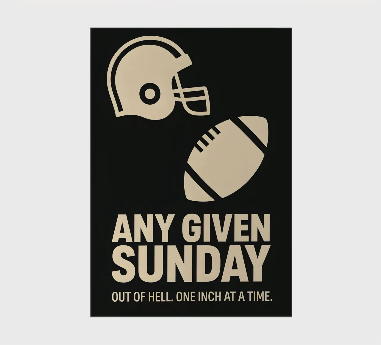 Any Given Sunday Print carnet de notes de MoviesArt