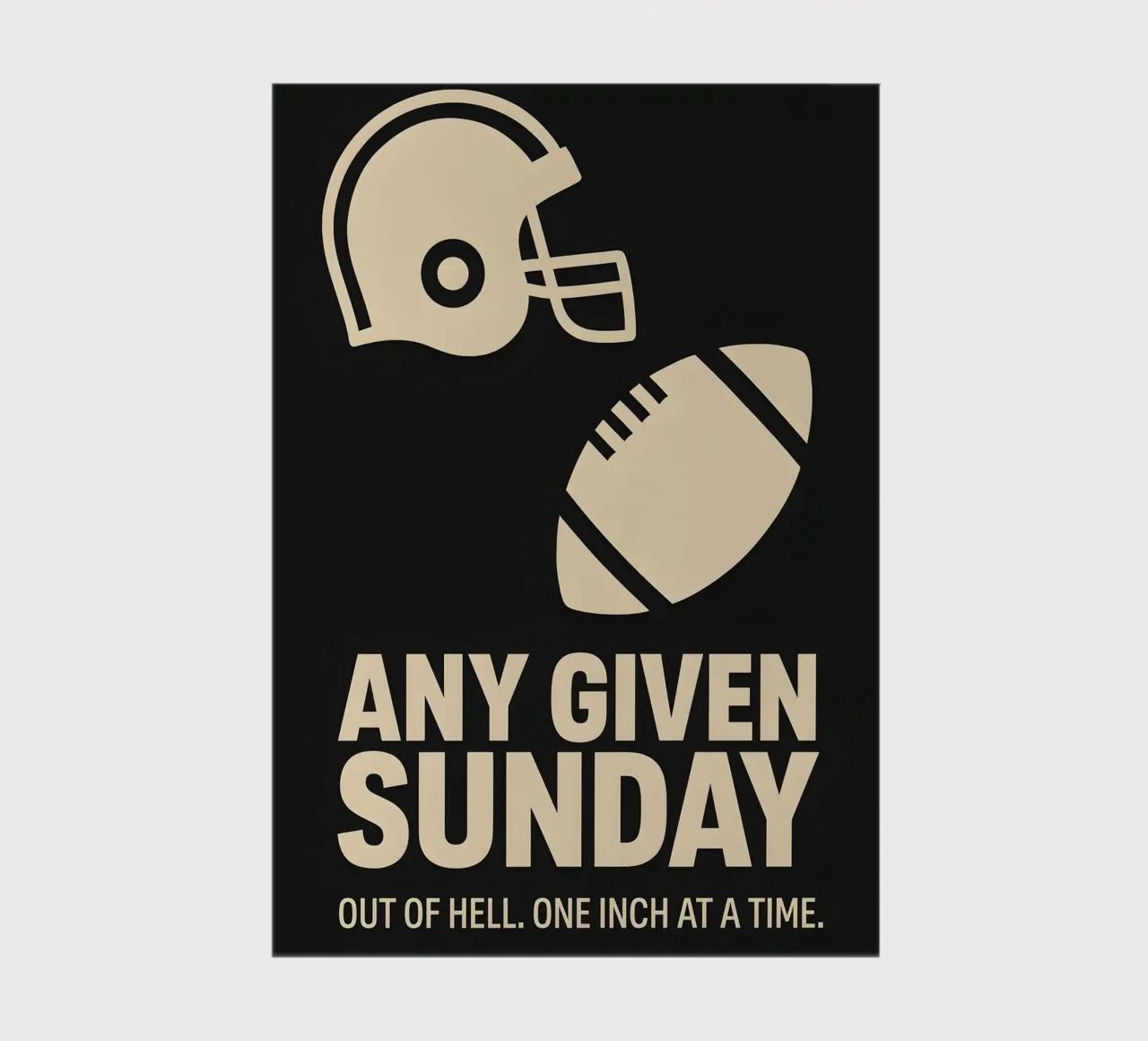 Any Given Sunday Print carnet de notes de MoviesArt