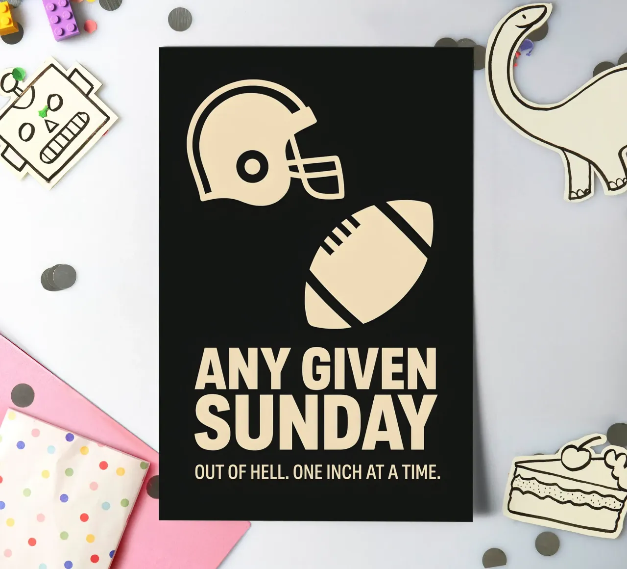 Any Given Sunday Print Stickerbogen von MoviesArt